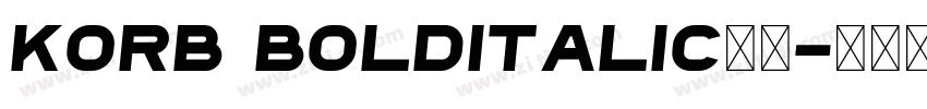 Korb BoldItalic下载字体转换